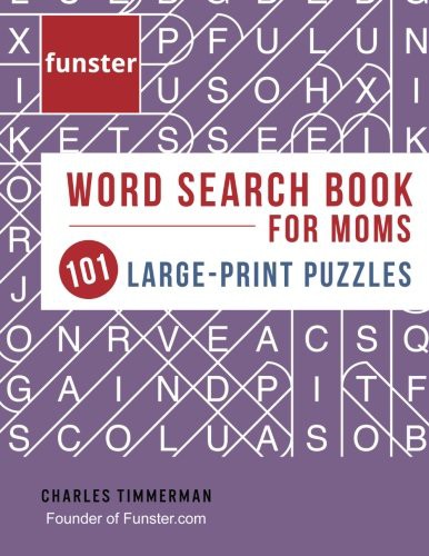 Cover for Funster Word Search Book for Moms 101 Large-Print Puzzles