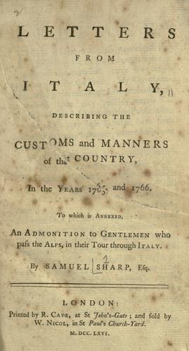 Cover for Letters from Italy