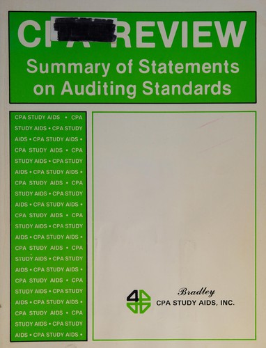 Cover for CPA review, summary of statements on auditing standards.