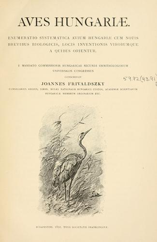 Cover for Aves Hungari
