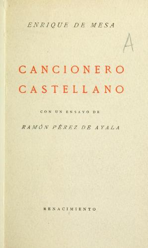 Cover for Cancionero castellano