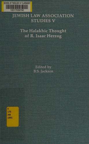 Cover for Jewish Law Association Studies