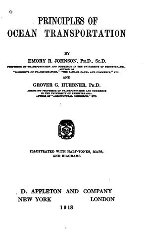 Cover for Principles of ocean transportation
