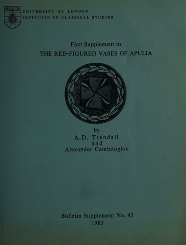 Cover for First supplement to the Red-figured vases of Apulia
