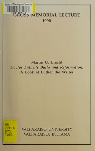 Cover for Dr. Luther's bulla and Reformation