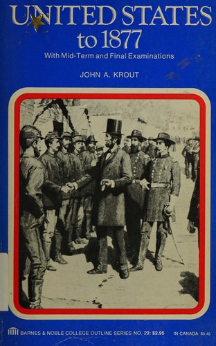 Cover for United States to 1877.
