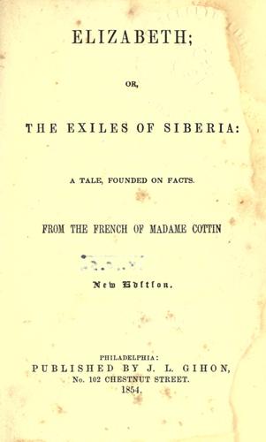 Cover for Elizabeth