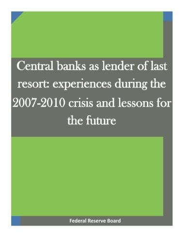 Cover for Central banks as lender of last resort