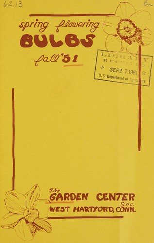 Cover for Spring flowering bulbs, fall '51