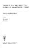 Cover for Architecture and models in data base management systems