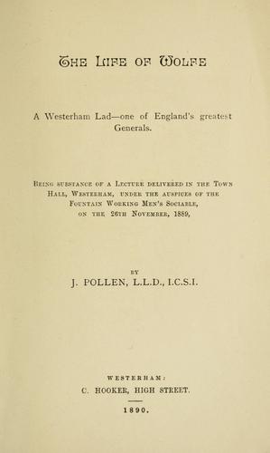 Cover for The life of Wolfe