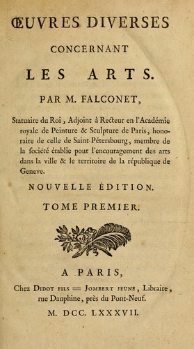 Cover for uvres diverses concernant les arts
