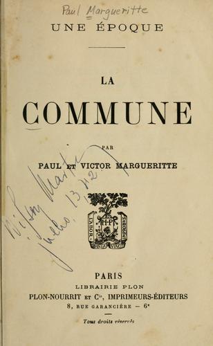 Cover for La commune