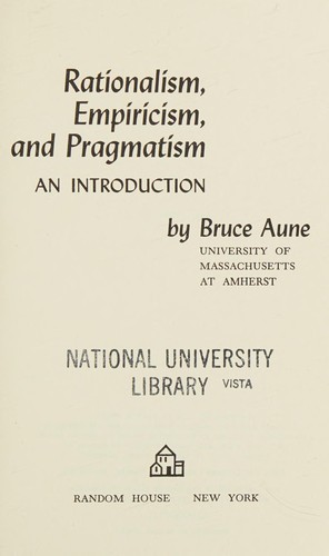 Cover for Rationalism, empiricism, and pragmatism