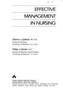 Cover for Effective management in nursing