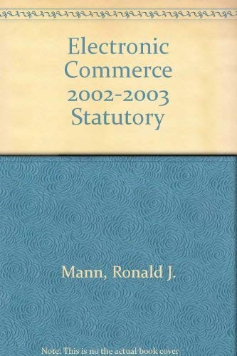 Cover for Electronic Commerce 2002-2003 Statutory (Statutory Supplement)