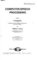 Cover for Computer speech processing