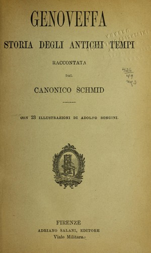 Cover for Genoveffa, storia degli antichi tempi raccontata dal Canonico Schmid ...