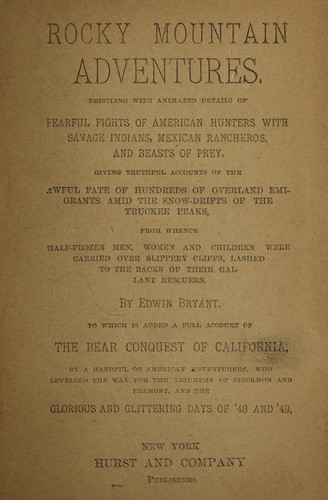Cover for Rocky mountain adventures