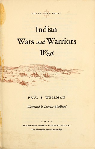 Cover for Indian wars and warriors, West.