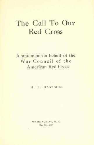 Cover for call to our Red cross
