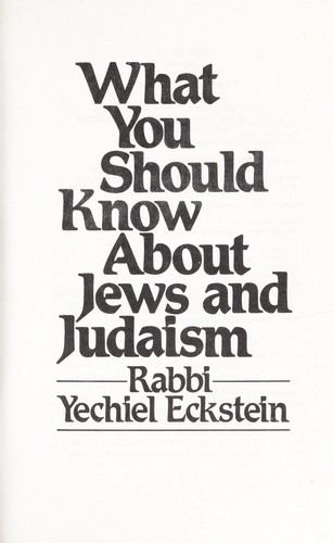 Cover for What You Should Know About Jews and Judaism