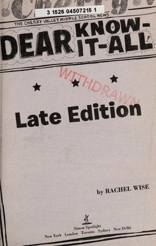 Cover for Late edition