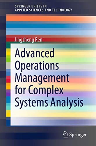Cover for Advanced Operations Management for Complex Systems Analysis