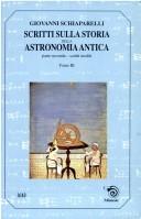 Cover for Scritti sulla storia della astronomia antica