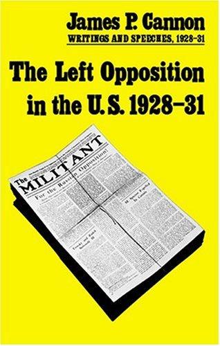 Cover for The Left Opposition in U.S.