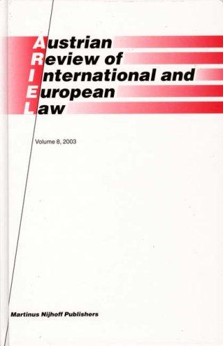 Cover for Austrian Review of International And European Law 2003 (Austrian Review of International and European Law)