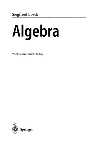 Cover for Algebra