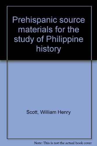Cover for Prehispanic source materials for the study of Philippine history