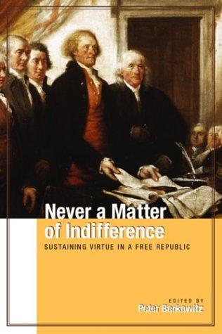 Cover for Never a Matter of Indifference