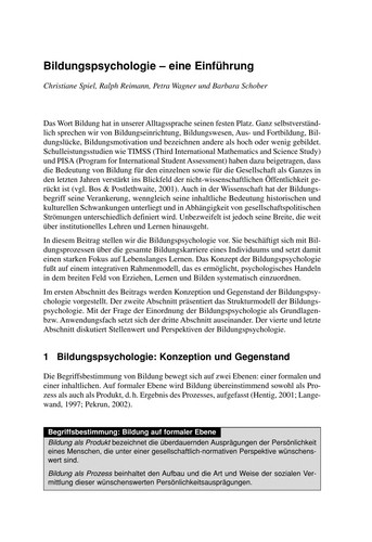 Cover for Bildungspsychologie