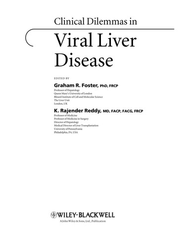 Cover for Clinical dilemmas in viral liver disease