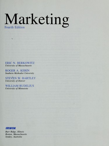 Cover for Marketing