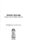 Cover for Whose welfare