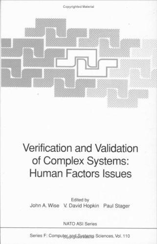 Cover for Verification and validation of complex systems