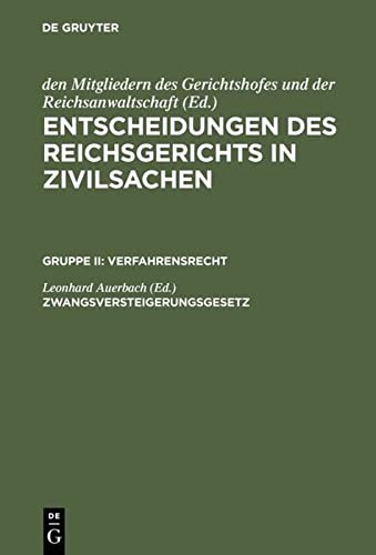 Cover for Zwangsversteigerungsgesetz