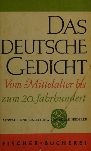 Cover for Das Deutsche Gedicht