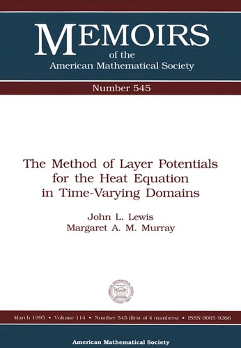 Cover for The method of layer potentials for the heat equation in time-varying domains