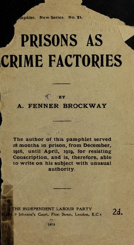 Cover for Prisons as crime factories