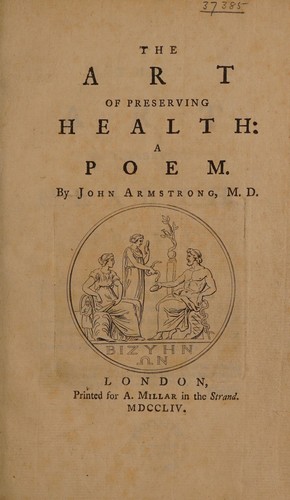 Cover for The art of preserving health; a poem