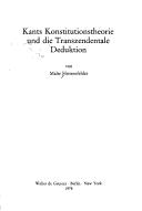 Cover for Kants Konstitutionstheorie und die transzendentale Deduktion