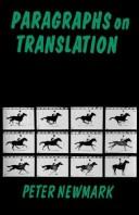 Cover for Paragraphs on translation