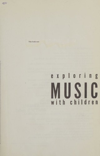 Cover for Exploring music with children