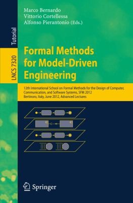 Cover for Formal Methods For Modeldriven Engineering 12th International School On Formal Methods For The Design Of Computer Communication And Software Systems Sfm 2012 Bertinoro Italy June 1823 2012 Advanced Lectures