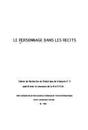 Cover for Le Personnage dans les récits