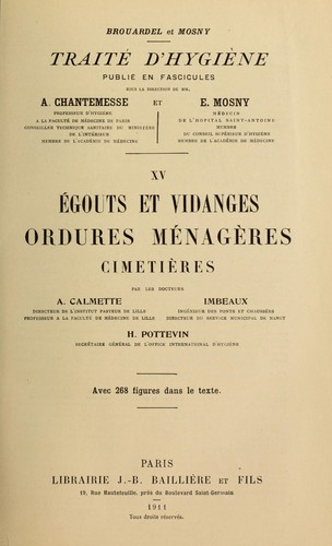 Cover for Traité d'hygiène